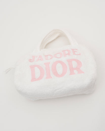 SS2002 CHRISTIAN DIOR John Galliano Era White Terry Cloth J'ADORE DIOR Bag