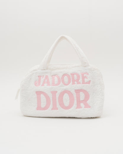 SS2002 CHRISTIAN DIOR John Galliano Era White Terry Cloth J'ADORE DIOR Bag