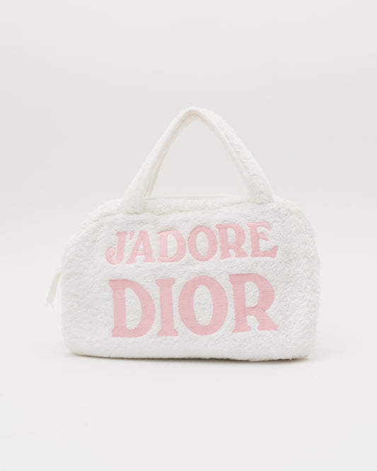 SS2002 CHRISTIAN DIOR John Galliano Era White Terry Cloth J'ADORE DIOR Bag