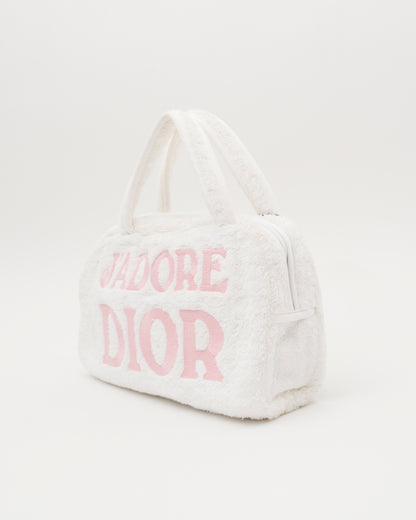 SS2002 CHRISTIAN DIOR John Galliano Era White Terry Cloth J'ADORE DIOR Bag