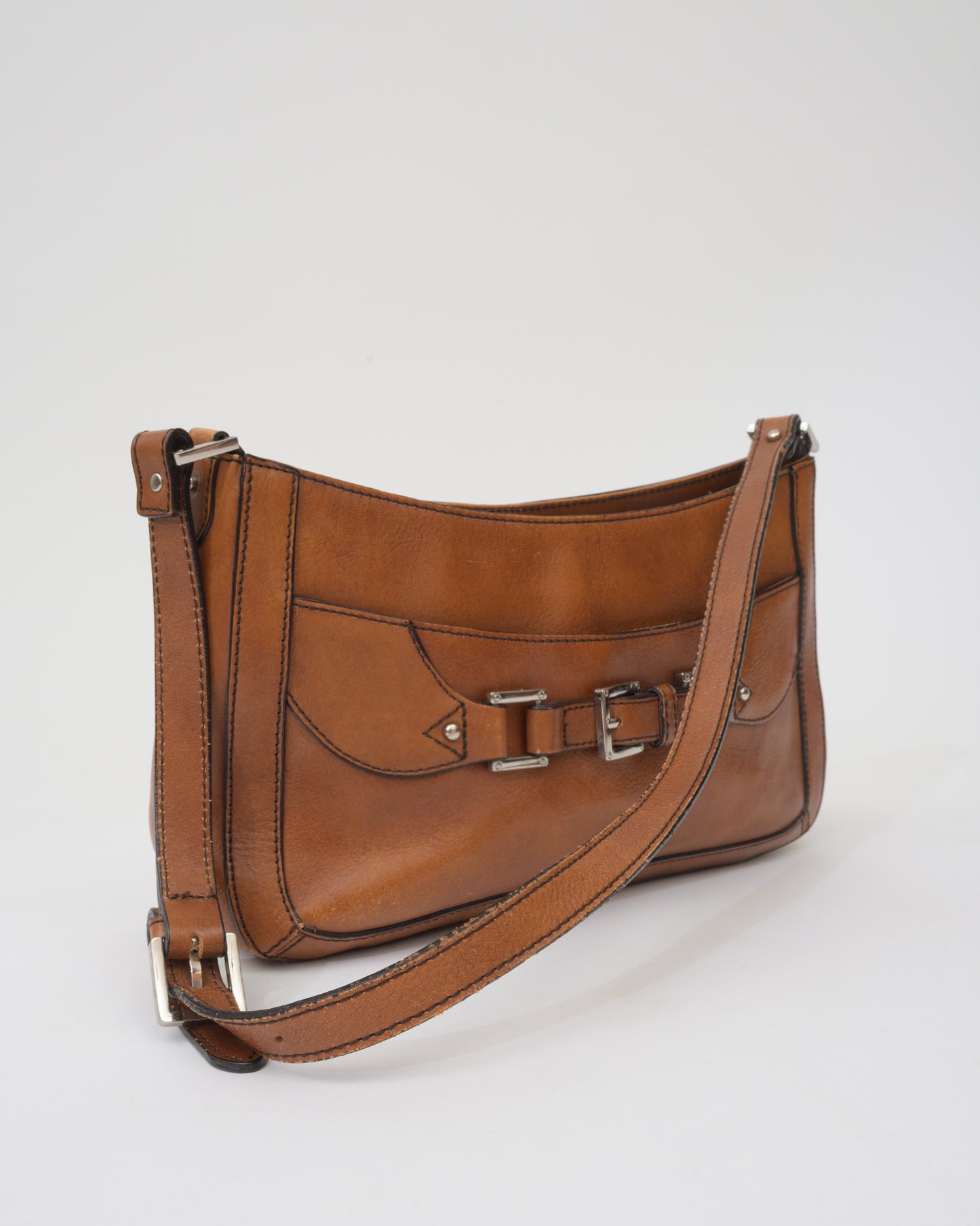 Vintage Toffee AIGNER Leather Bag