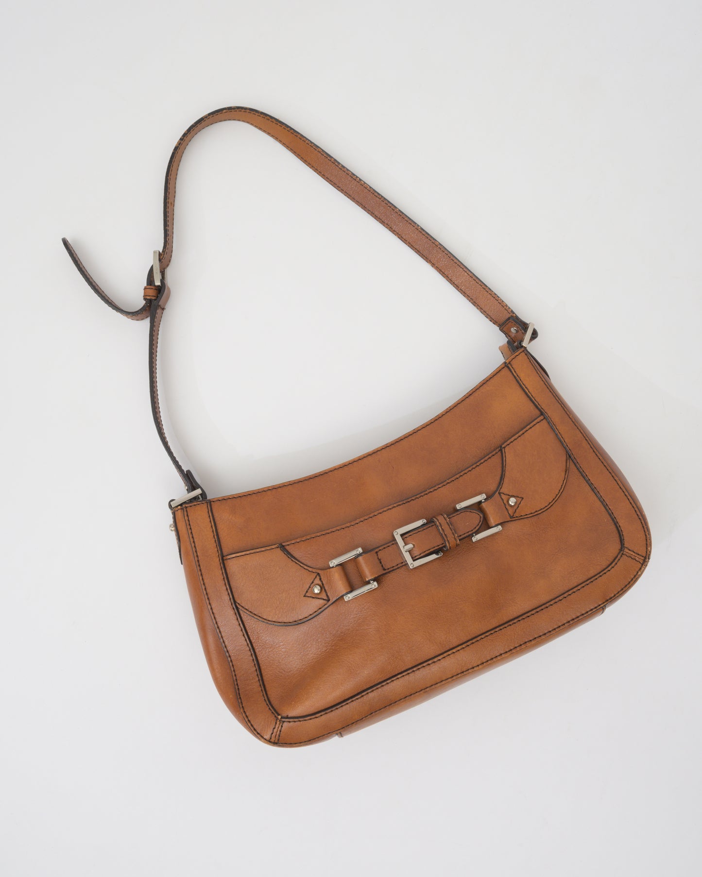 Vintage Toffee AIGNER Leather Bag