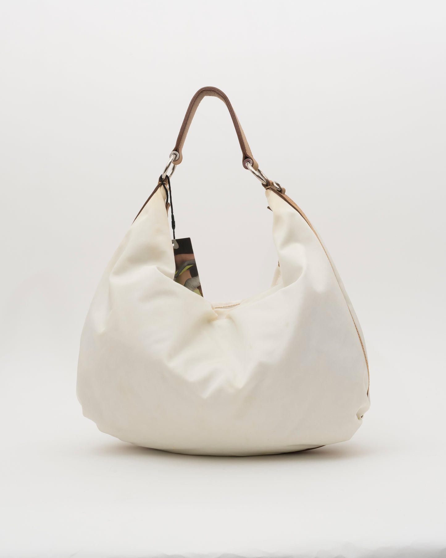 2000s PRADA Limited-Edition "Print & Sketch Embroidery" Tessuto Hobo Bag (as is)
