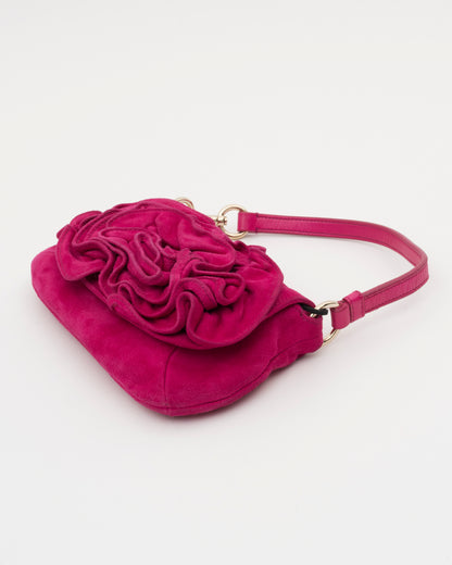SS2003 YSL Tom Ford Pink Suede Nadja Rose Mini Bag