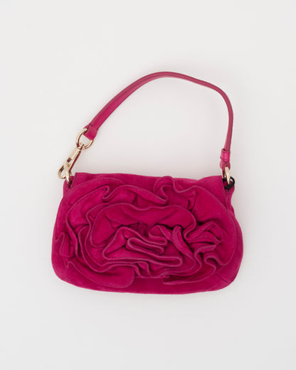 SS2003 YSL Tom Ford Pink Suede Nadja Rose Mini Bag