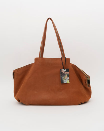 2000s FENDI Whiskey SECRET CODE Leather Bag