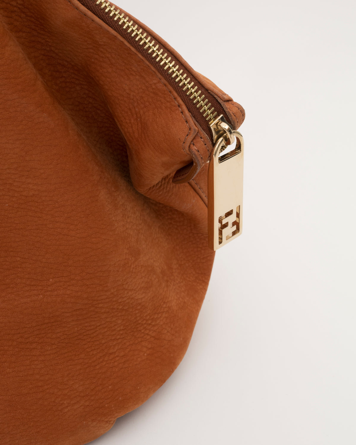 2000s FENDI Whiskey SECRET CODE Leather Bag