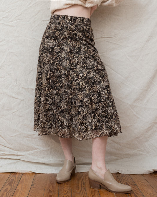 Vintage Mesh Abstract Skirt (S-L)