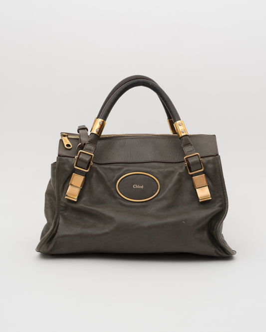 2000s CHLOE Victoria Olive Leather Bag