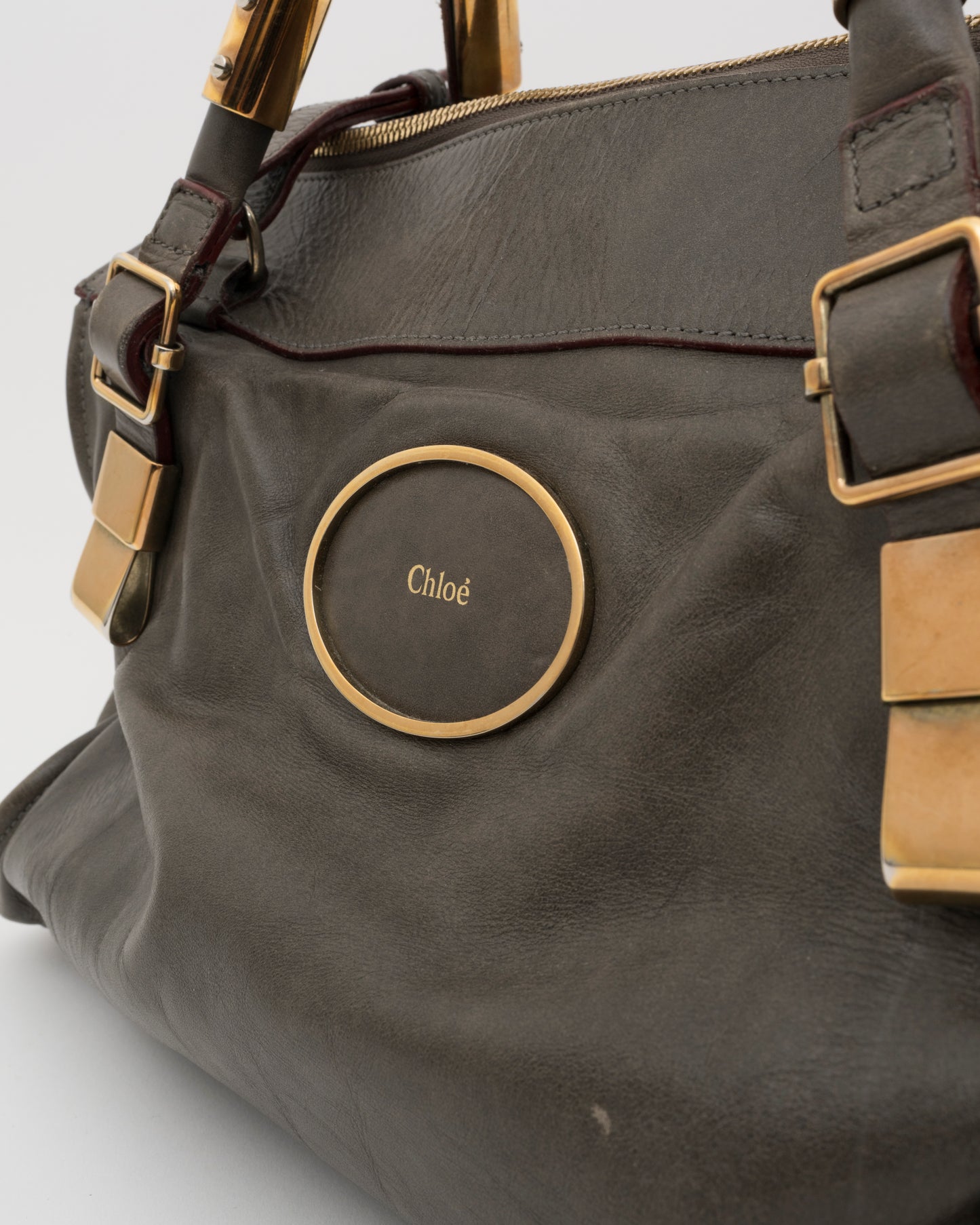 2000s CHLOE Victoria Olive Leather Bag