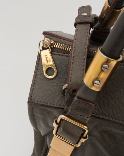 2000s CHLOE Victoria Olive Leather Bag