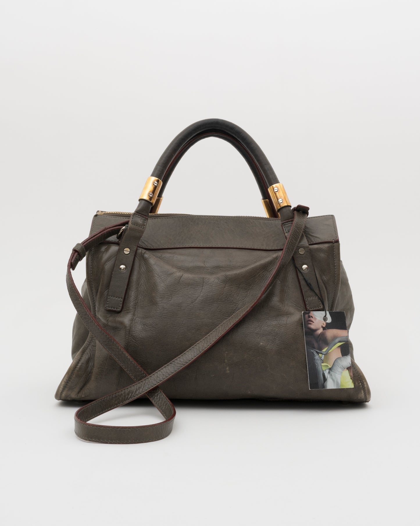 2000s CHLOE Victoria Olive Leather Bag