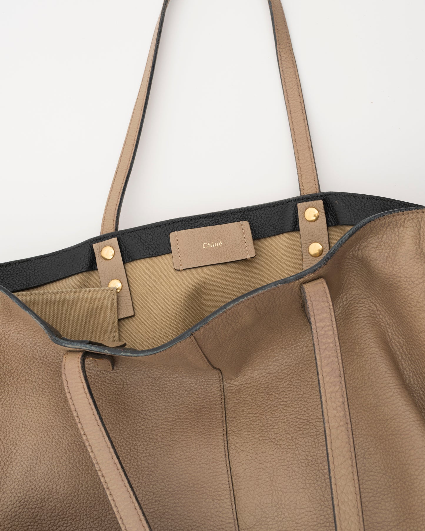 2000s CHLOE Taupe Leather Bag (as is)