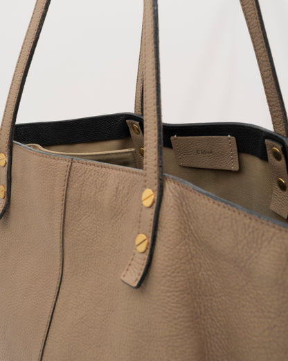 2000s CHLOE Taupe Leather Bag (as is)