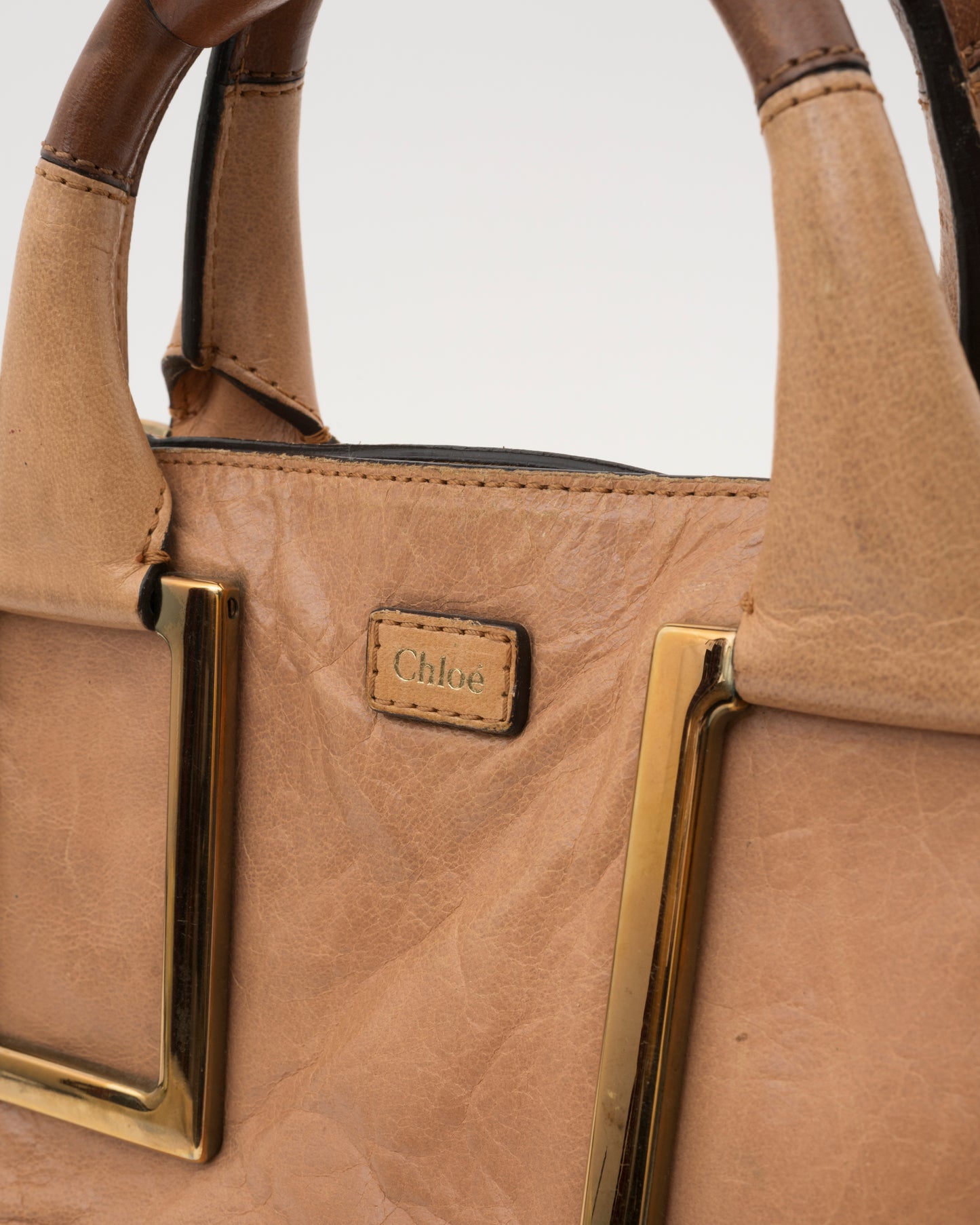 2000s CHLOE Small Ethel Beige Leather Bag