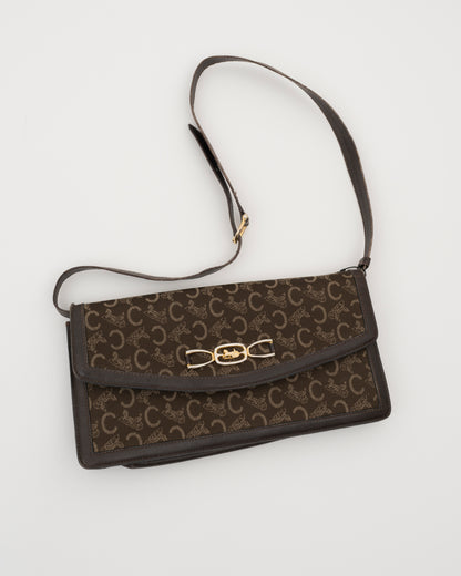 90s CELINE Brown Sulky Shoulder Bag