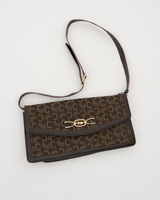 90s CELINE Brown Sulky Shoulder Bag
