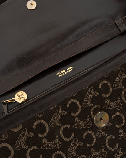 90s CELINE Brown Sulky Shoulder Bag