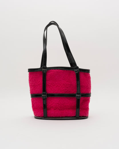 2000s SALVATORE FERRAGAMO 2in1 Terry Cloth Cage Bag