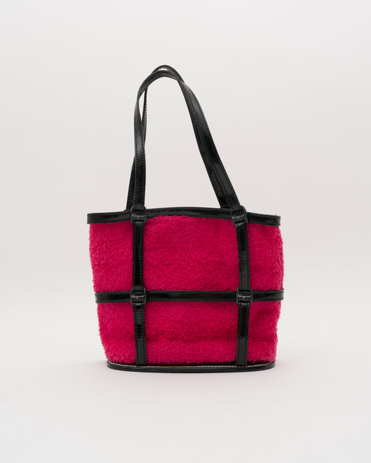 2000s SALVATORE FERRAGAMO 2in1 Terry Cloth Cage Bag