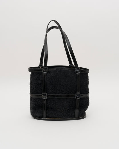 2000s SALVATORE FERRAGAMO 2in1 Terry Cloth Cage Bag