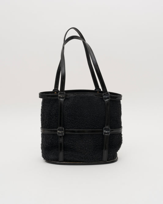 2000s SALVATORE FERRAGAMO 2in1 Terry Cloth Cage Bag