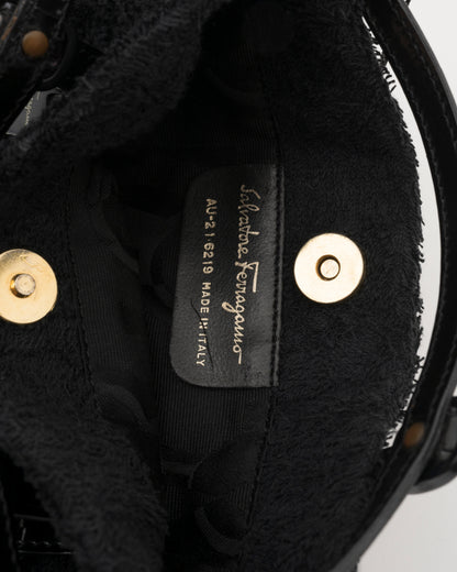 2000s SALVATORE FERRAGAMO 2in1 Terry Cloth Cage Bag