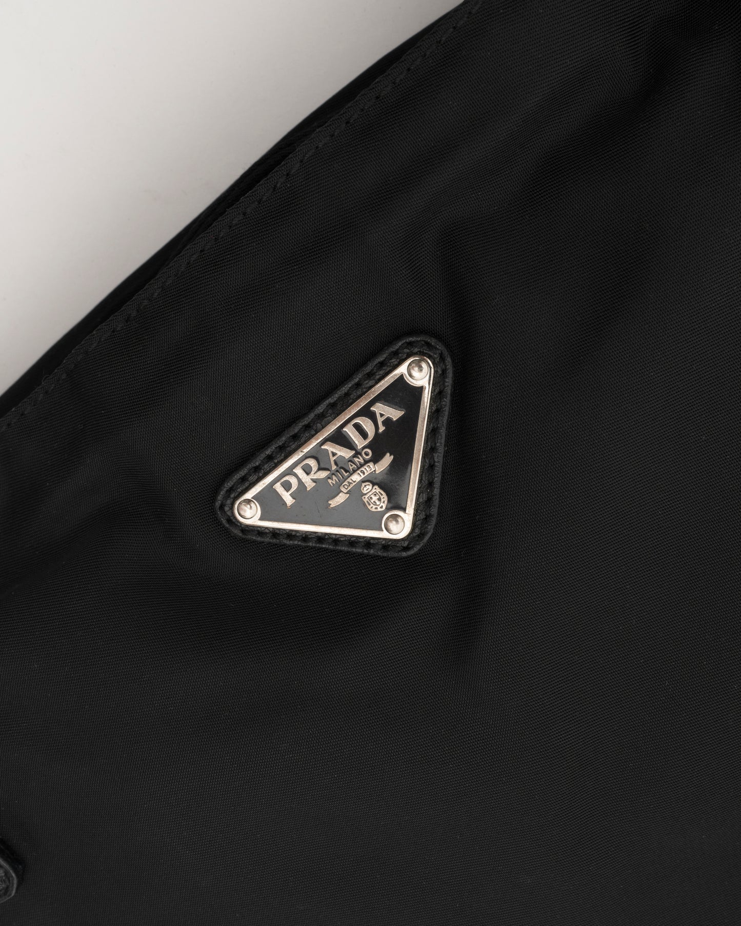 90s PRADA Black Tessuto and Saffiano Bag