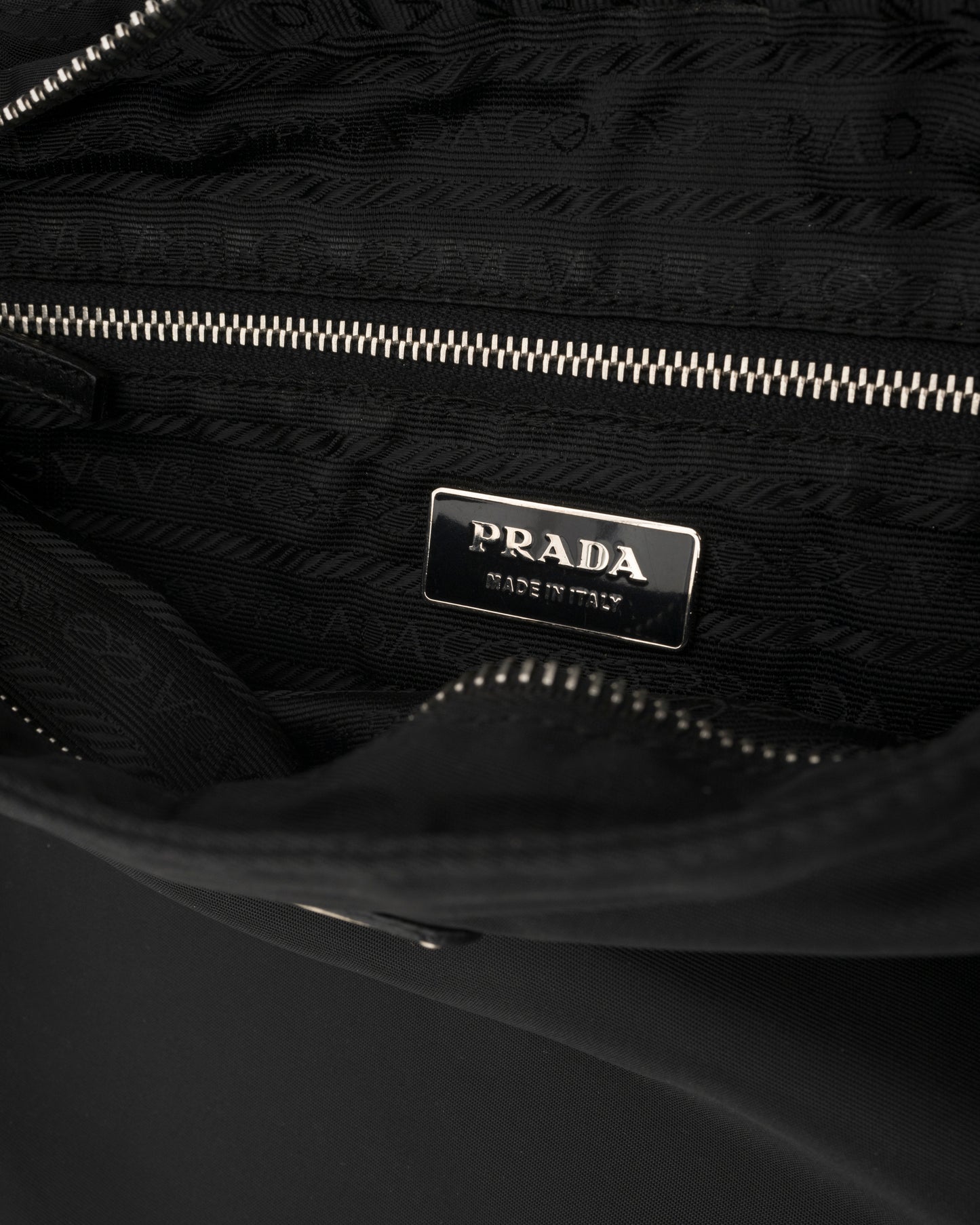 90s PRADA Black Tessuto and Saffiano Bag