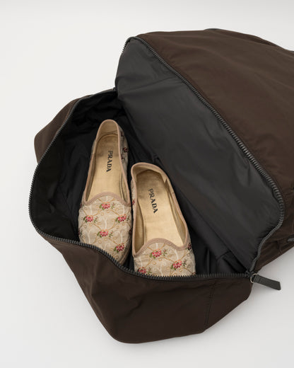 SS2000 PRADA Chocolate Brown Weekender w/Shoe Compartment