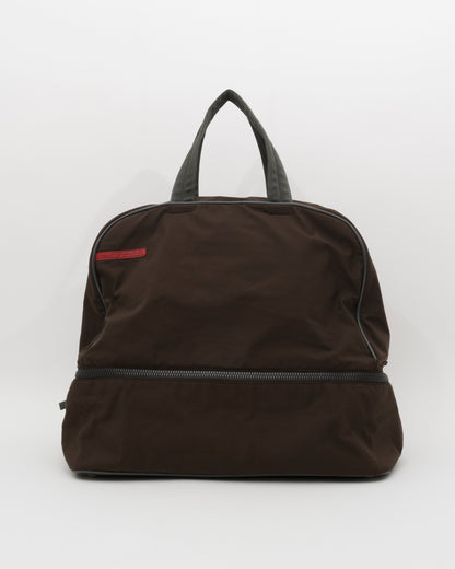 SS2000 PRADA Chocolate Brown Weekender w/Shoe Compartment
