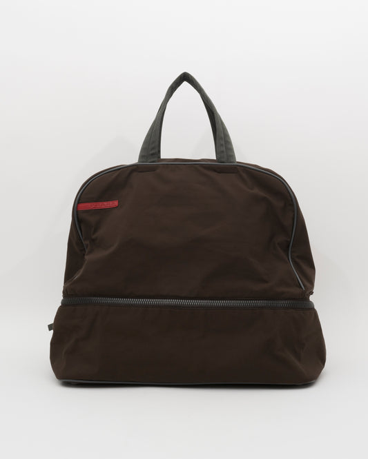 SS2000 PRADA Chocolate Brown Weekender w/Shoe Compartment