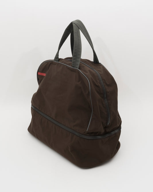 SS2000 PRADA Chocolate Brown Weekender w/Shoe Compartment