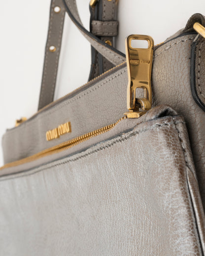 2000s MIU MIU Two Tone Metallic Shoulder Bag
