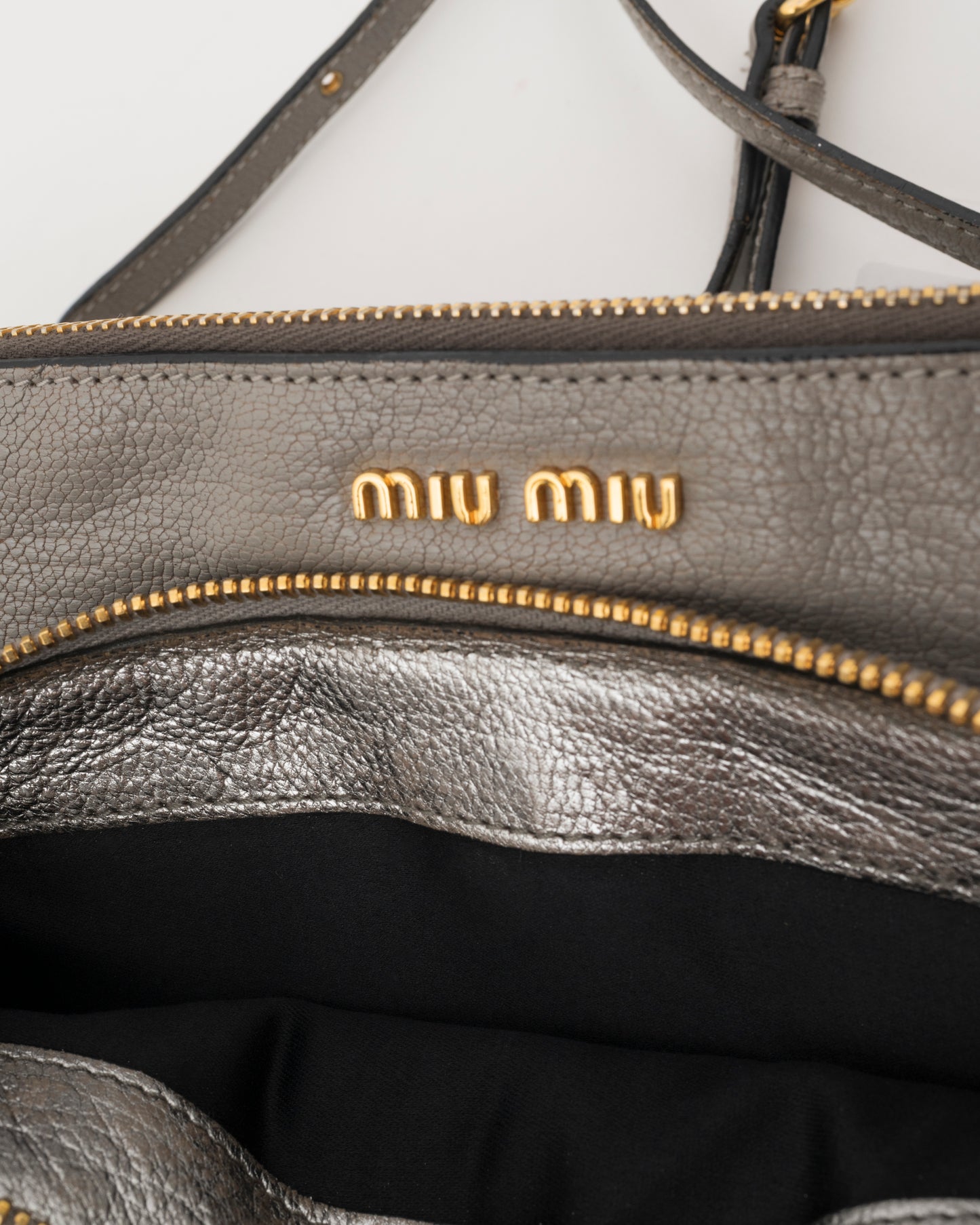 2000s MIU MIU Two Tone Metallic Shoulder Bag