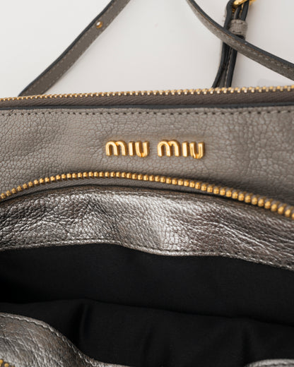 2000s MIU MIU Two Tone Metallic Shoulder Bag