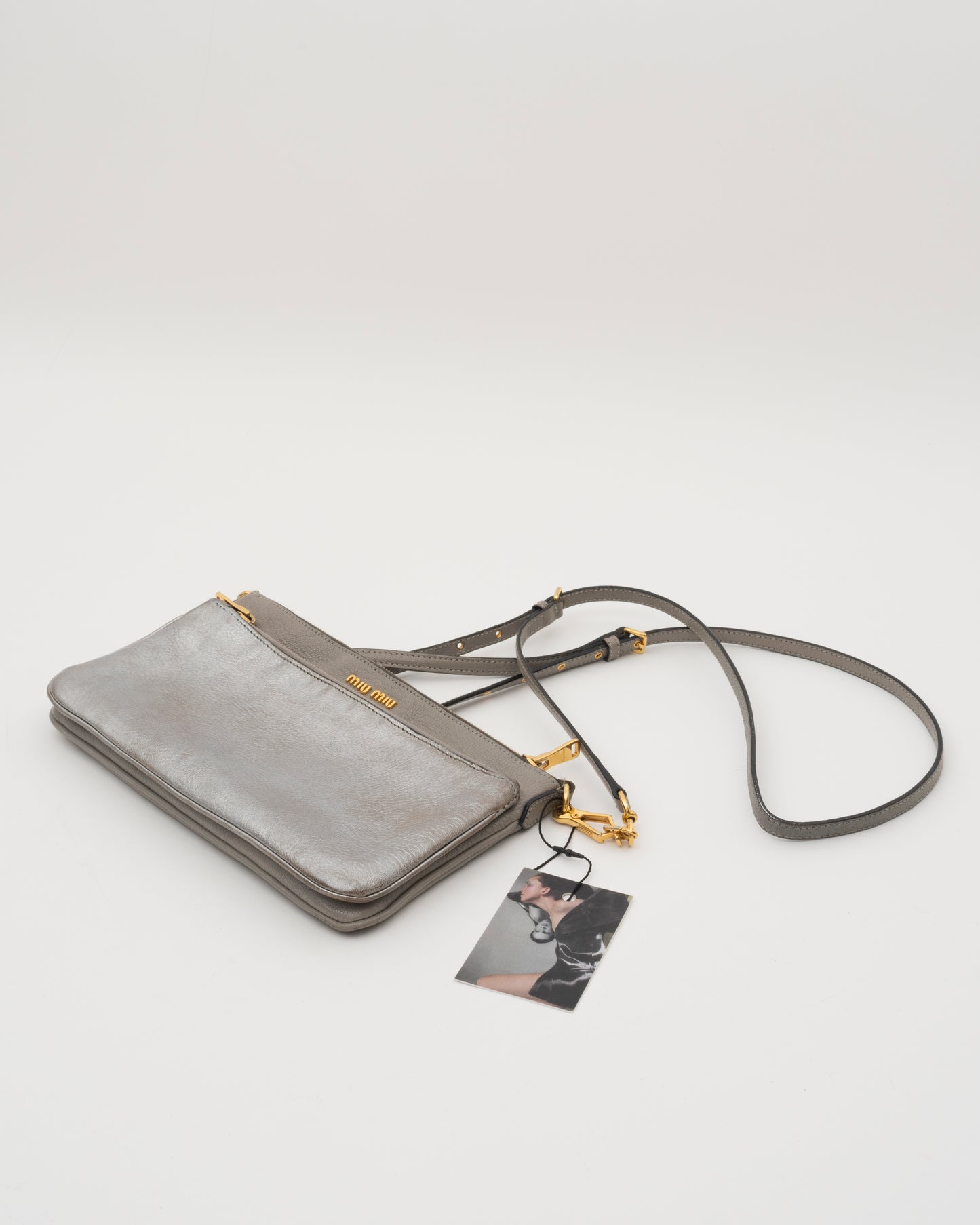 2000s MIU MIU Two Tone Metallic Shoulder Bag