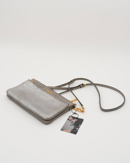 2000s MIU MIU Two Tone Metallic Shoulder Bag