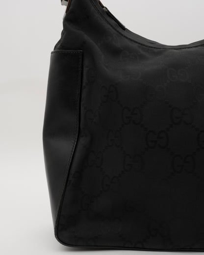2000s GUCCI Black GG Shoulder Bag
