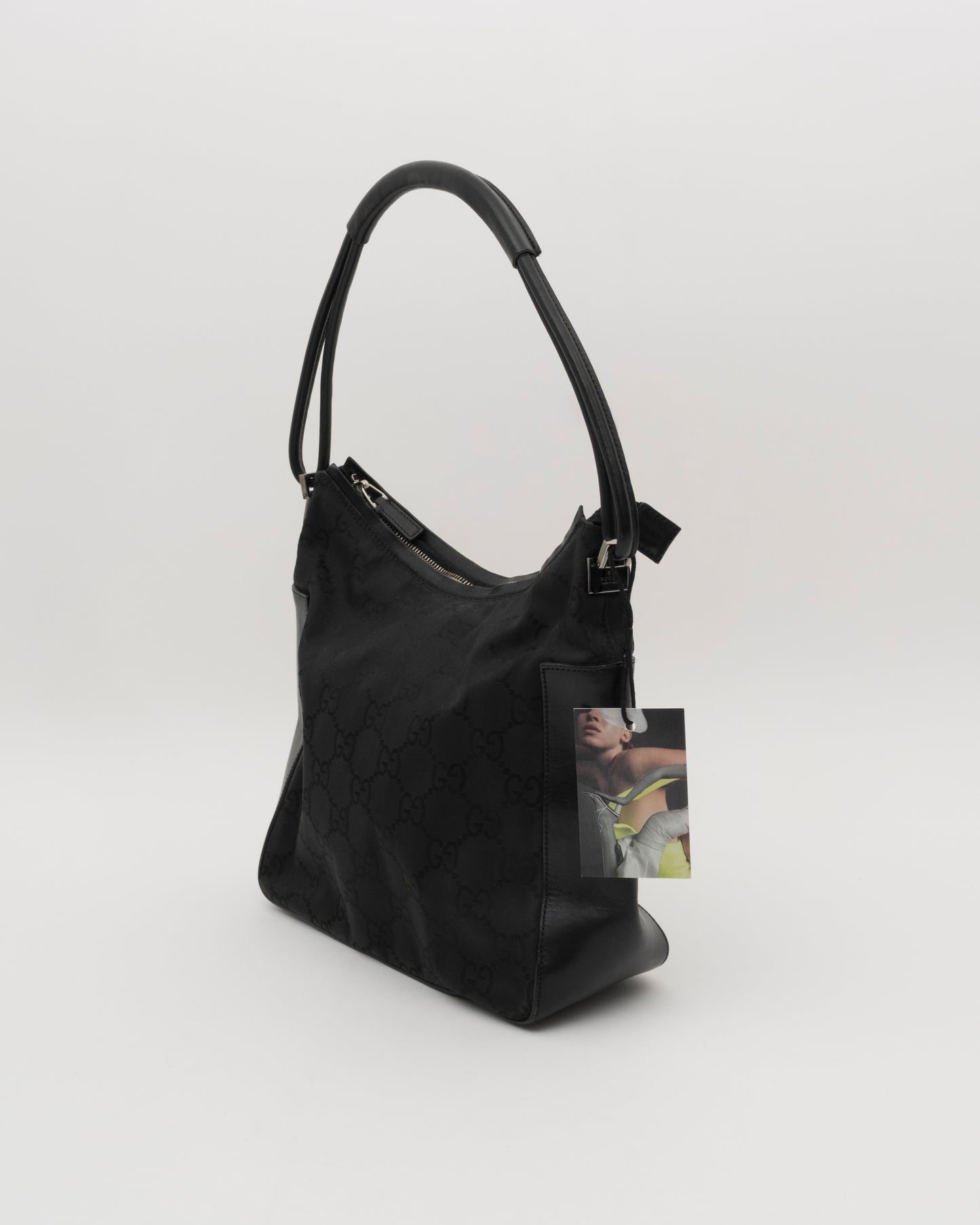 2000s GUCCI Black GG Shoulder Bag