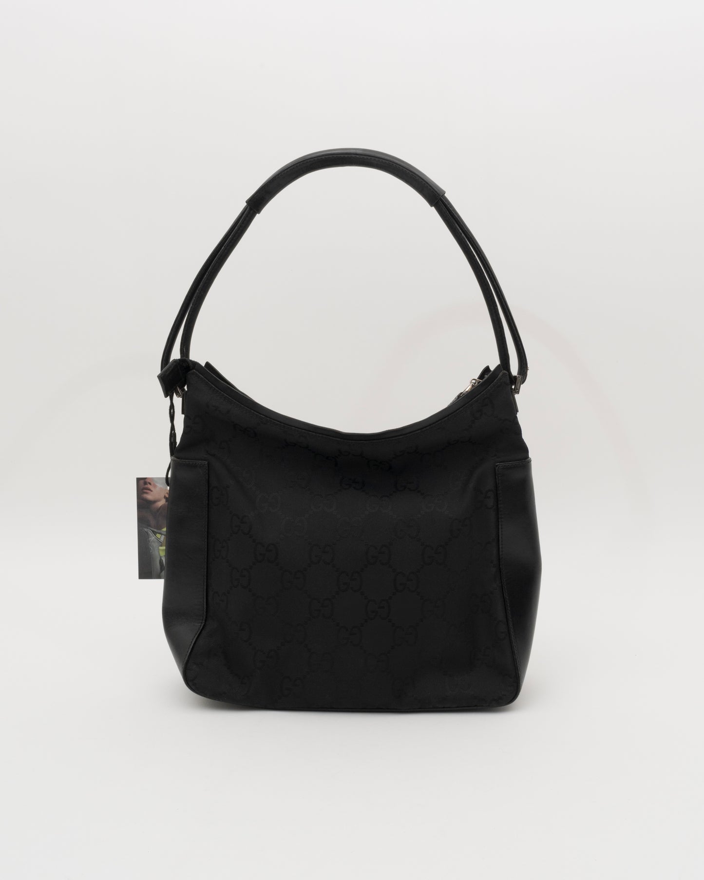 2000s GUCCI Black GG Shoulder Bag