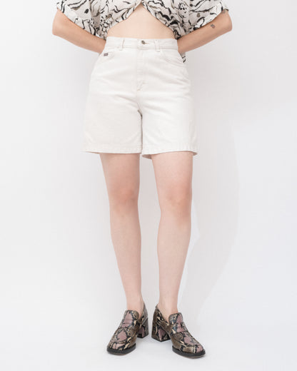 Vintage Cream Denim Shorts (M/L)