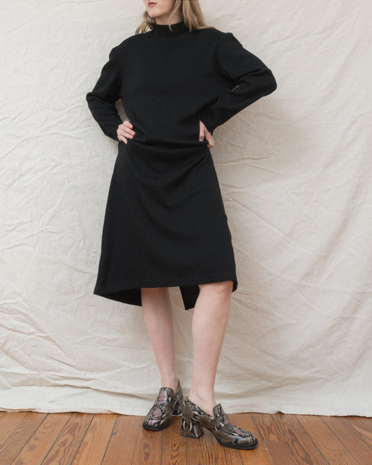 Vintage Black Knit Dress (S/M)