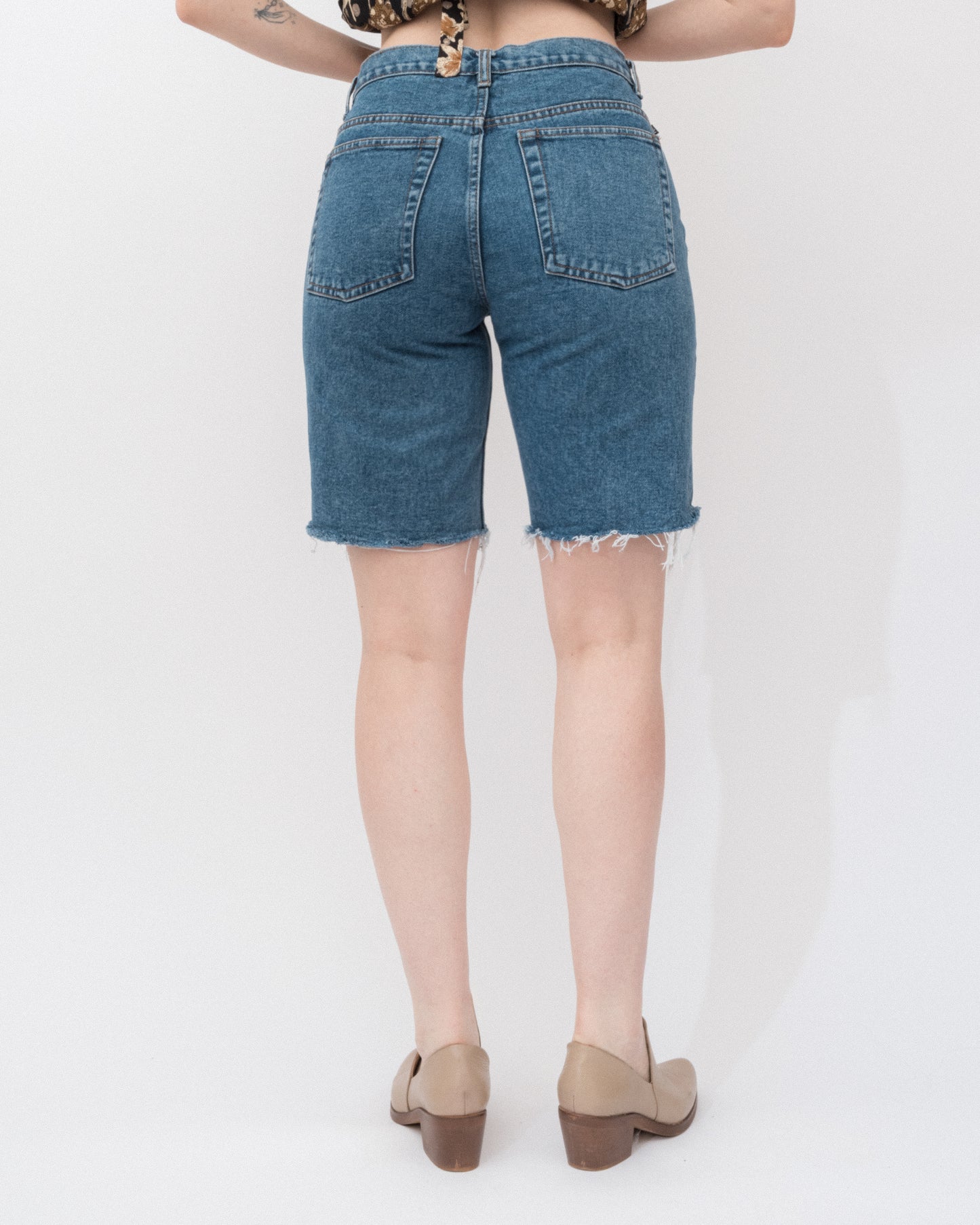 Vintage Medium Wash Denim Shorts (S/M)