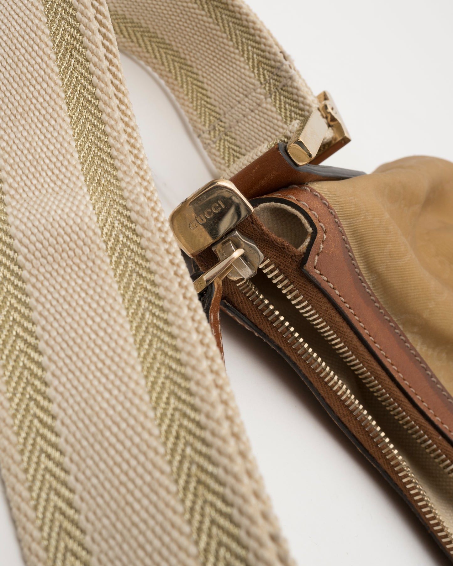 2000s GUCCI GG Half Moon Shoulder Bag
