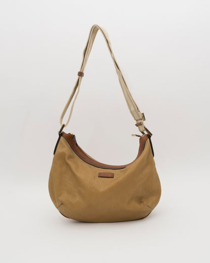 2000s GUCCI GG Half Moon Shoulder Bag