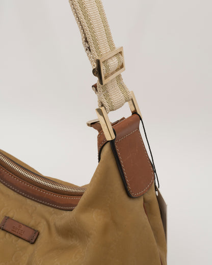 2000s GUCCI GG Half Moon Shoulder Bag