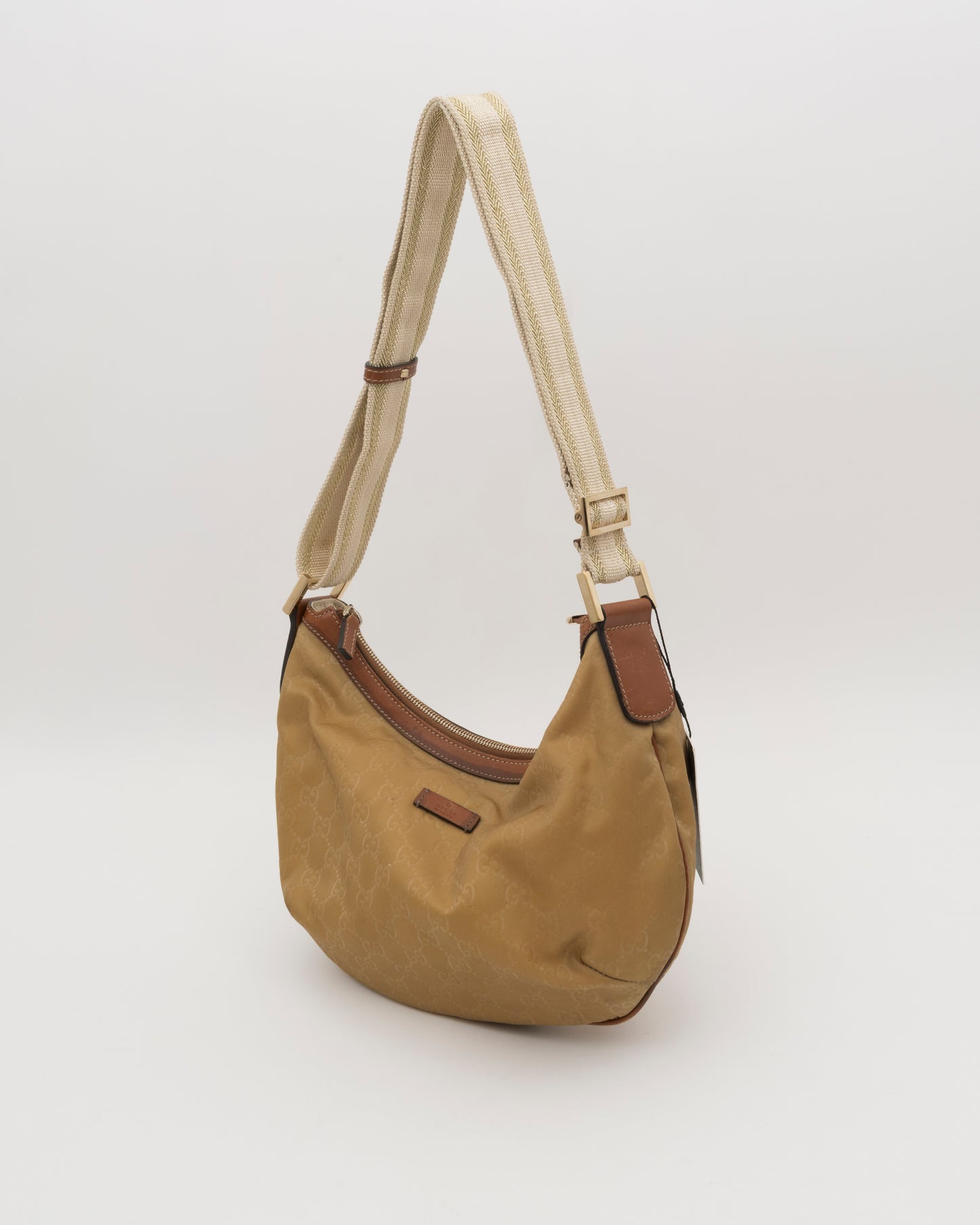 2000s GUCCI GG Half Moon Shoulder Bag