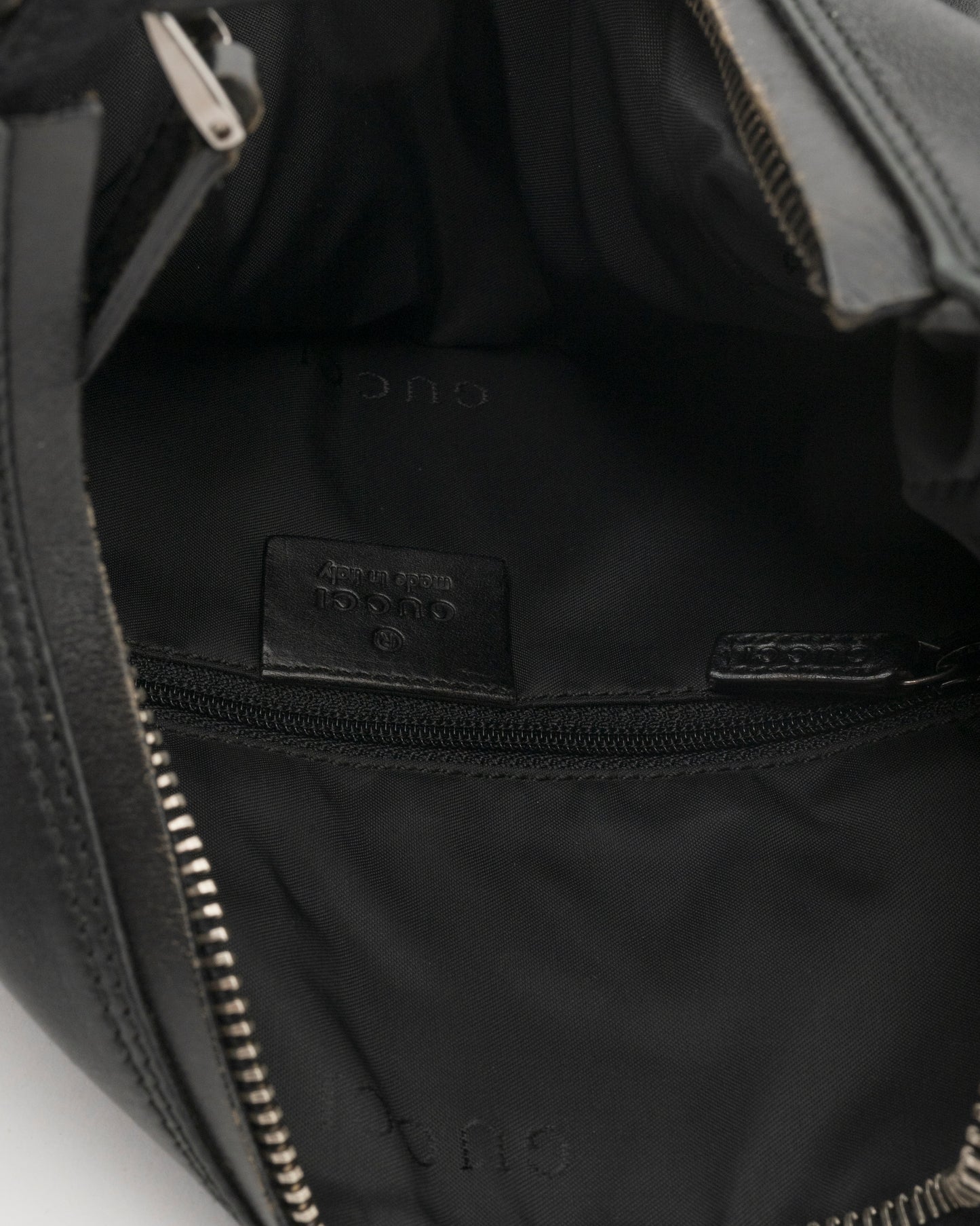 90s GUCCI Tom Ford Era Black Leather Hobo Bag