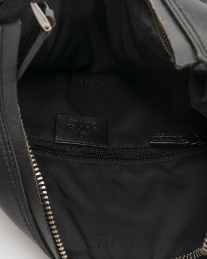 90s GUCCI Tom Ford Era Black Leather Hobo Bag